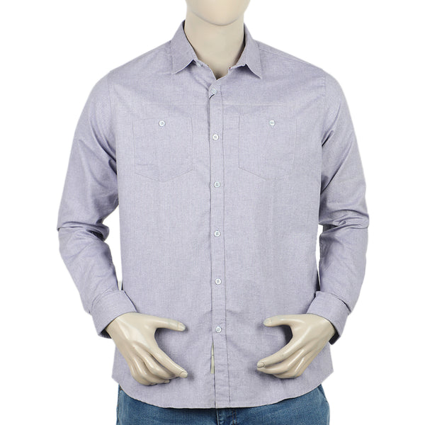 Eminent Men's Casual Chambray Shirt - Grey