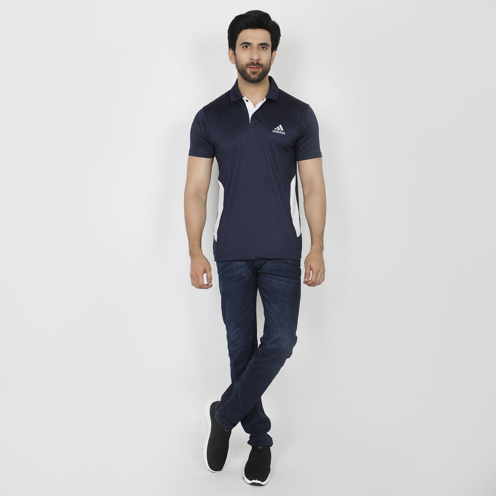 Men's Half Sleeves Polo T-Shirt - Navy Blue, Men's T-Shirts & Polos, Chase Value, Chase Value