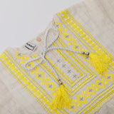 Girls 2Pcs Suit - Yellow, Girls Shalwar Kameez, Chase Value, Chase Value