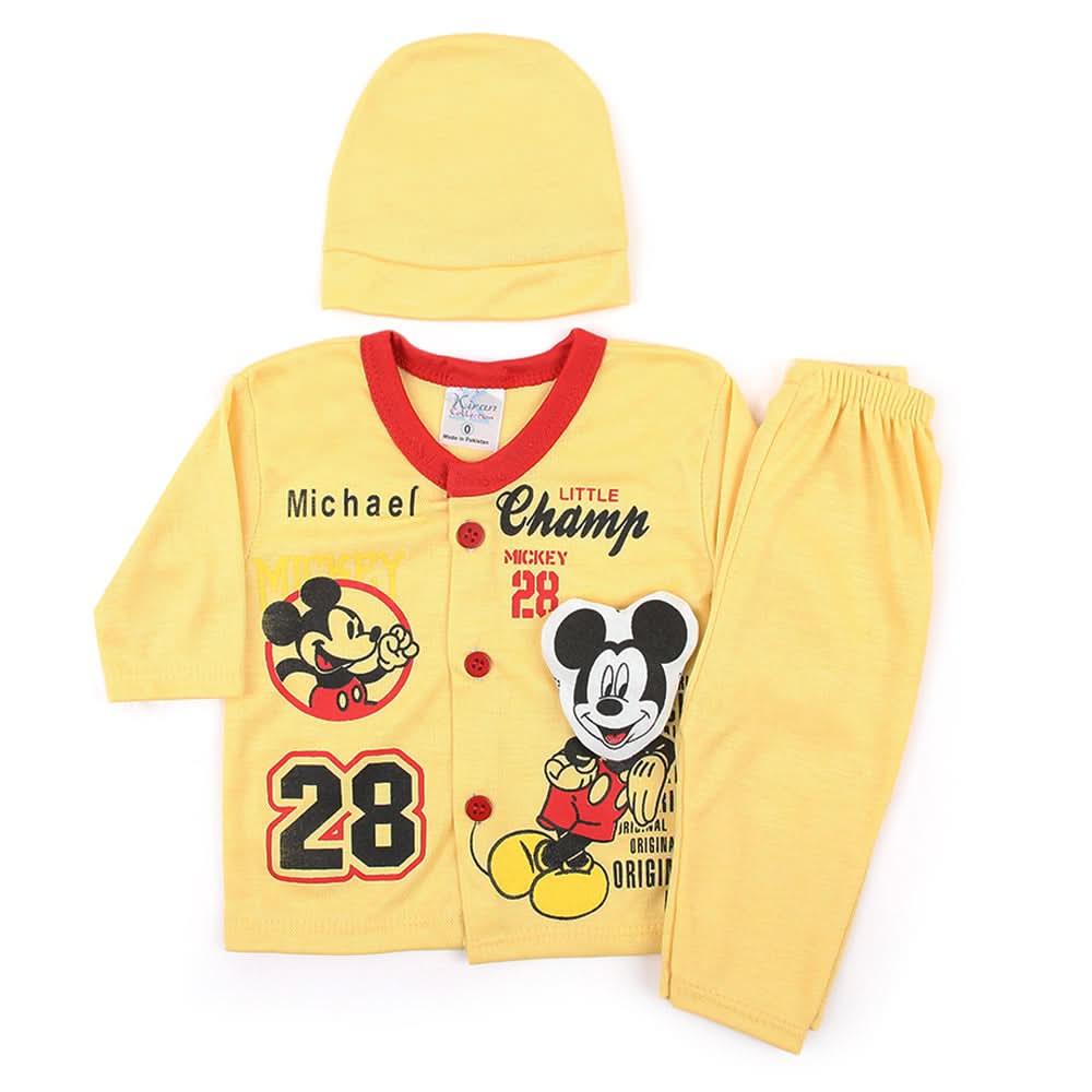 Newborn Boys Full Sleeves Suit - Yellow, Newborn Boys Sets & Suits, Chase Value, Chase Value