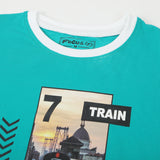 Boys Printed Half Sleeves T-Shirt - Green, Boys T-Shirts, Chase Value, Chase Value