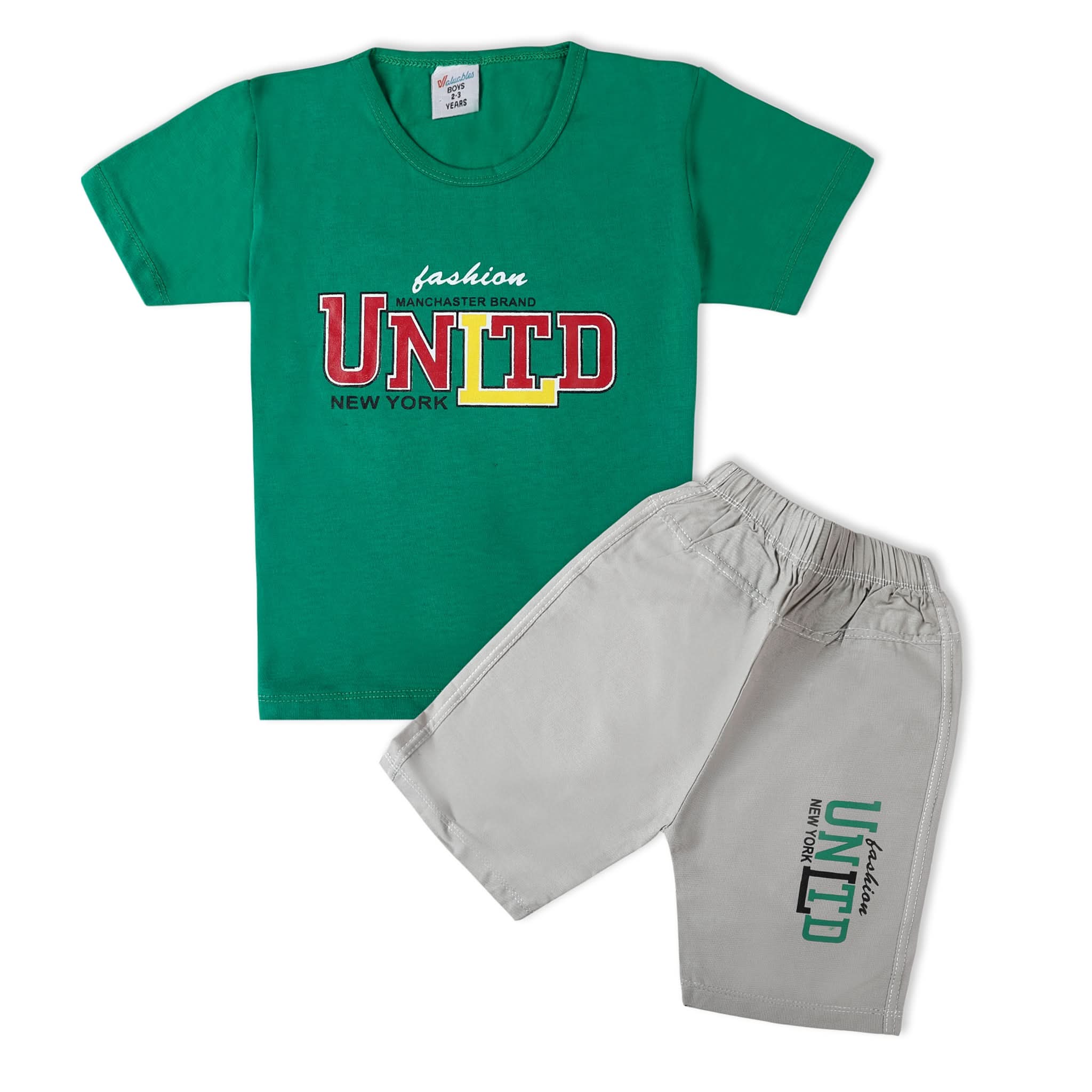 Valuable Boys Half Sleeves Suit - Green, Boys Sets & Suits, Chase Value, Chase Value