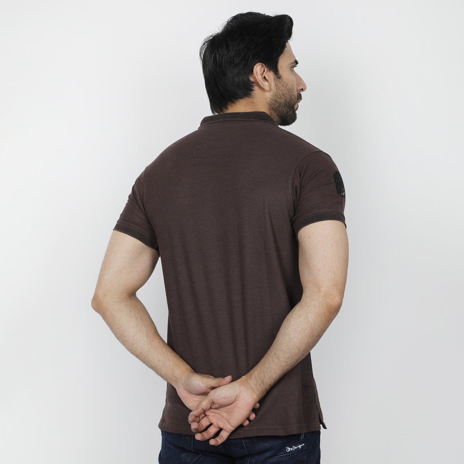 Men's Half Sleeves Polo T-Shirt - Chocolate, Men's T-Shirts & Polos, Chase Value, Chase Value