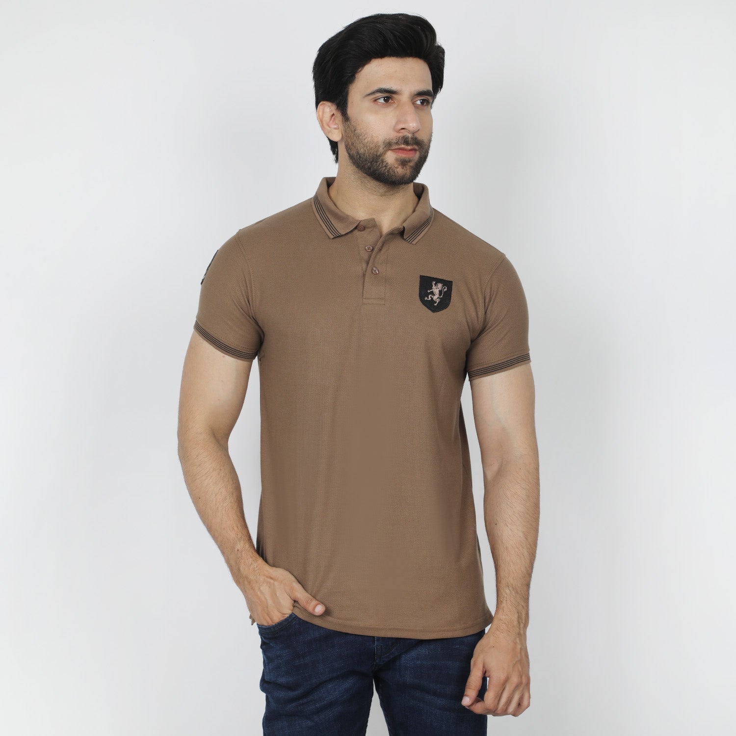 Men's Half Sleeves Polo T-Shirt - Brown, Men's T-Shirts & Polos, Chase Value, Chase Value