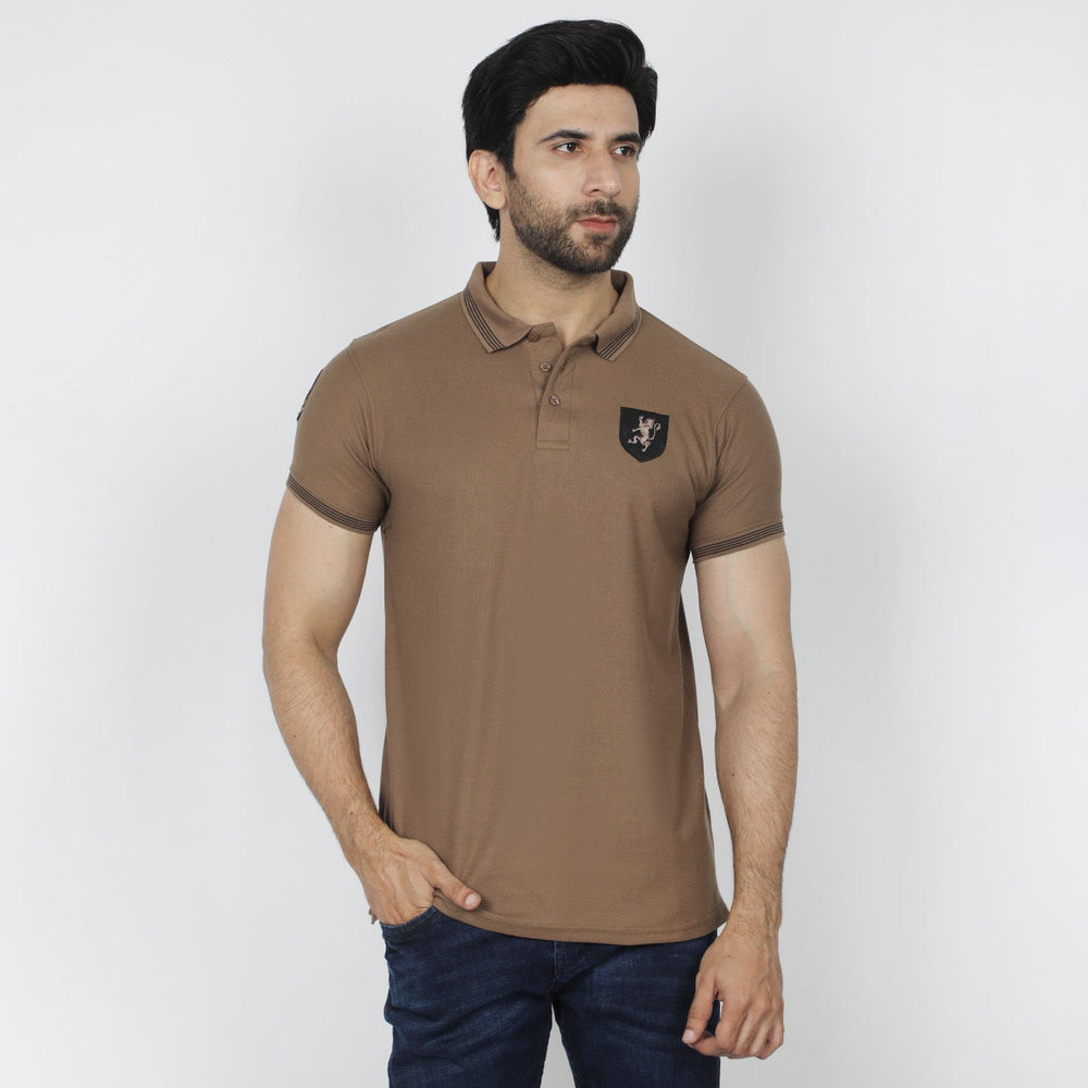 Men's Half Sleeves Polo T-Shirt - Brown, Men's T-Shirts & Polos, Chase Value, Chase Value