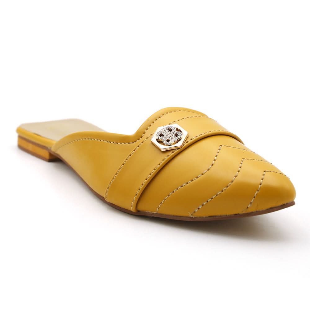 Valuable Women's Backless Pump - Yellow, Women Backless Pumps, Chase Value, Chase Value