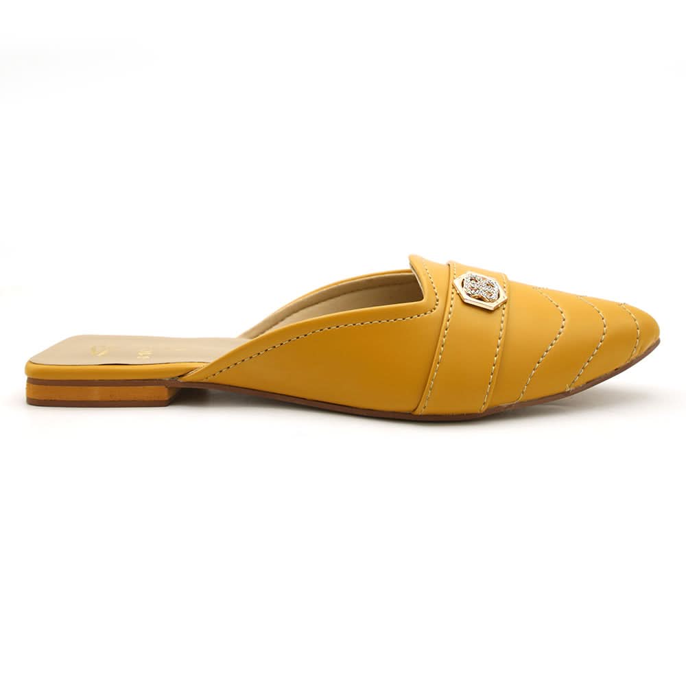 Valuable Women's Backless Pump - Yellow, Women Backless Pumps, Chase Value, Chase Value