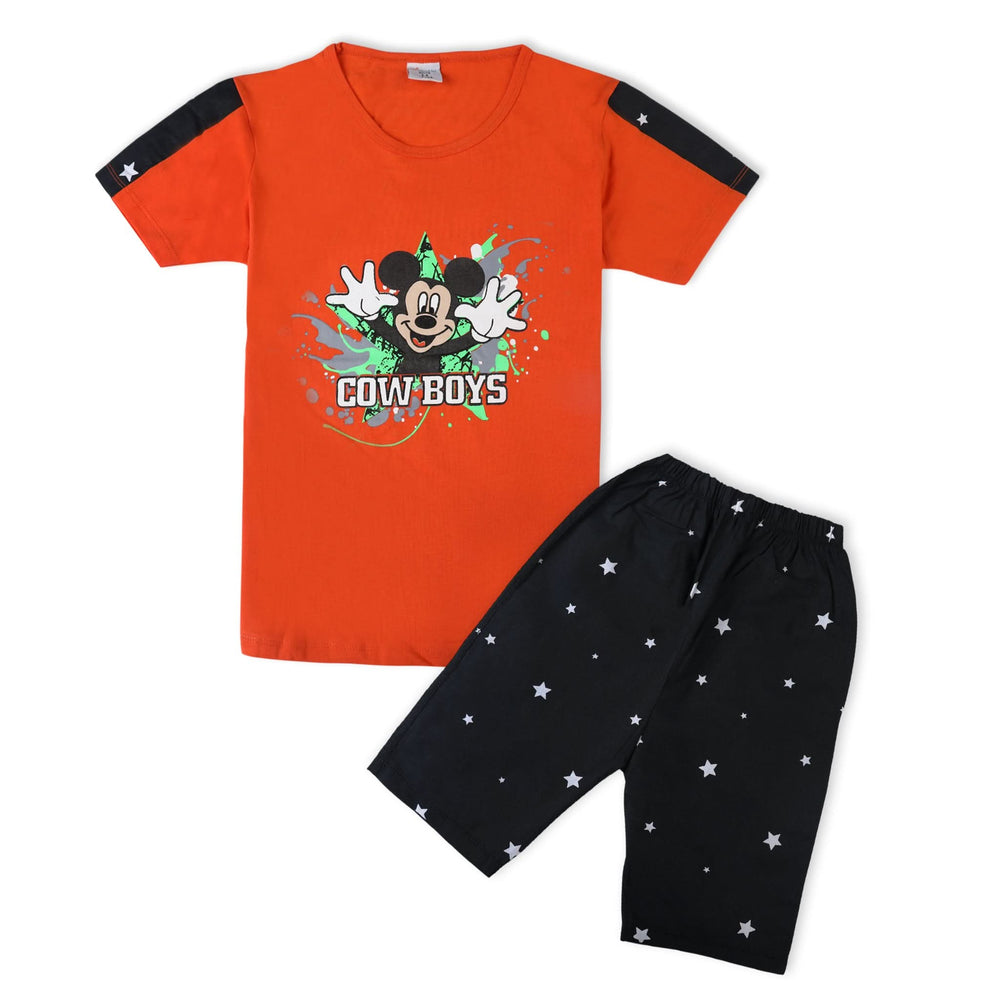 Valuable Boys Half Sleeves Short Suit - Orange, Boys Sets & Suits, Chase Value, Chase Value