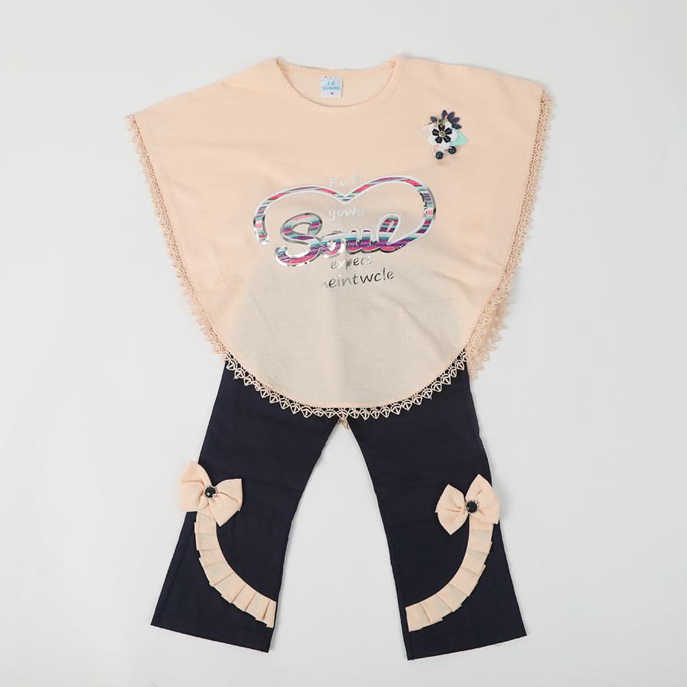 Girls Half Sleeves Suit - Light Pink, Girls Suits, Chase Value, Chase Value