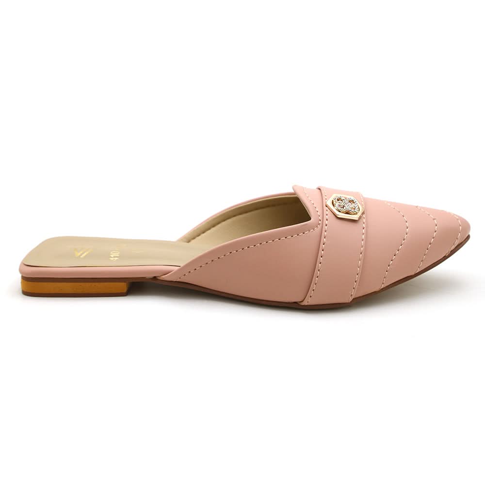 Valuable Women's Backless Pump - Peach, Women Backless Pumps, Chase Value, Chase Value