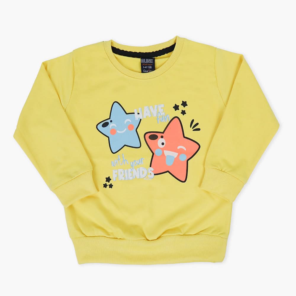 Girls Sweat Shirt - Yellow, Girls Hoodies & Sweat Shirts, Chase Value, Chase Value