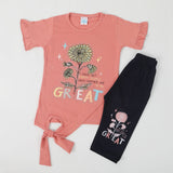 Girls Half Sleeves Suit - Tea Pink, Girls Suits, Chase Value, Chase Value