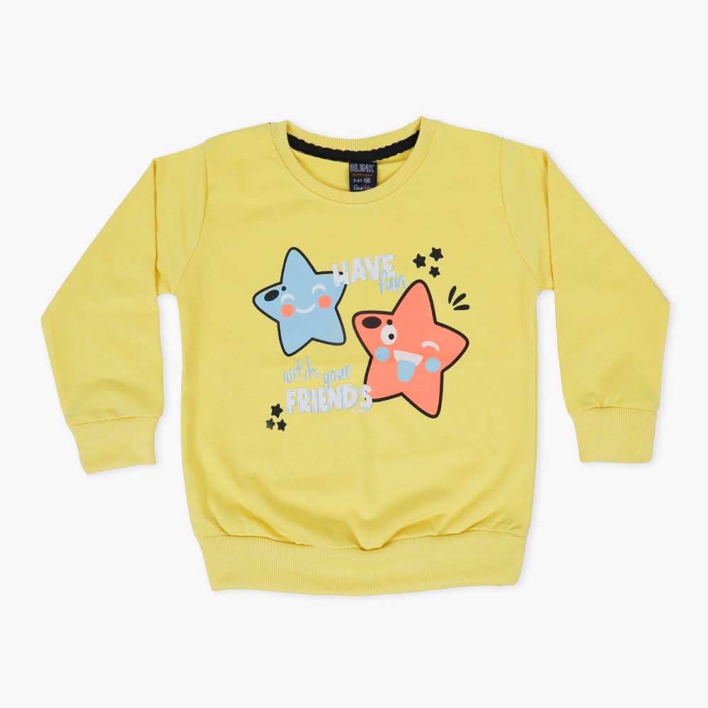 Girls Sweat Shirt - Yellow, Girls Hoodies & Sweat Shirts, Chase Value, Chase Value