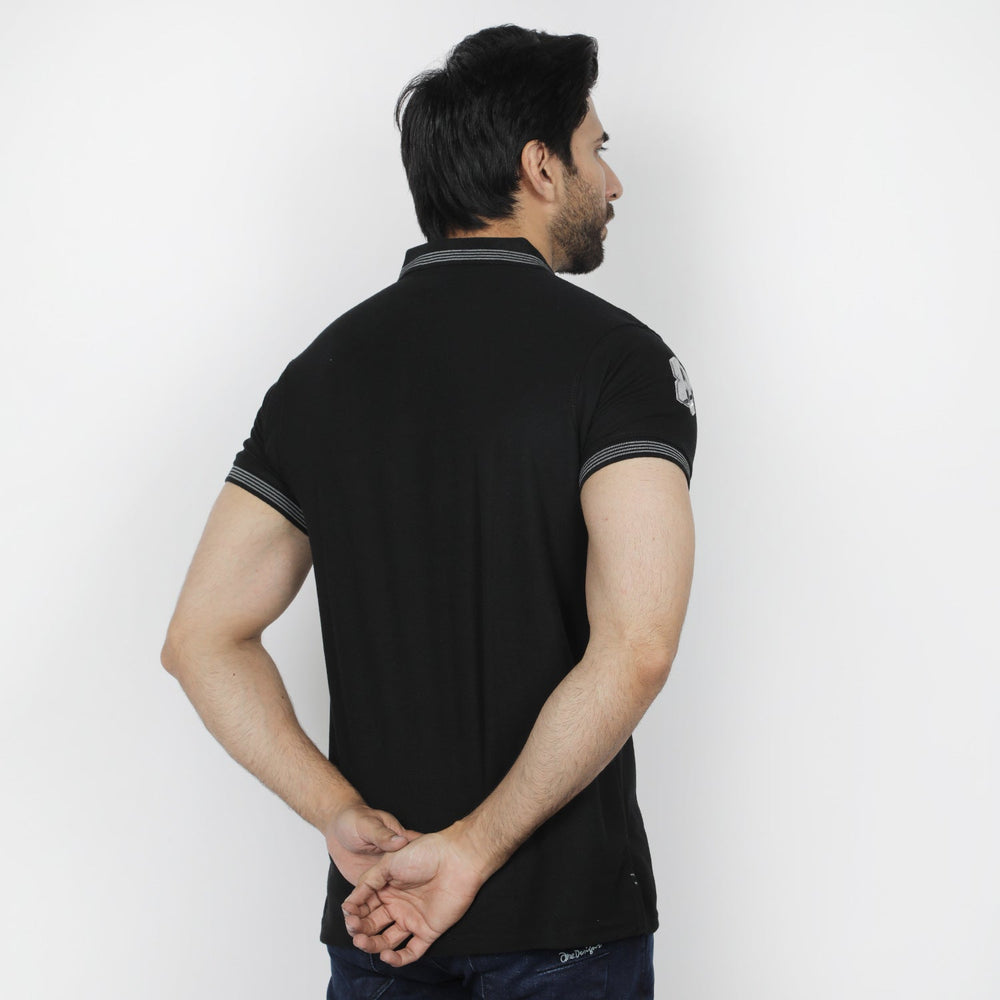 Men's Half Sleeves Polo T-Shirt - Black, Men's T-Shirts & Polos, Chase Value, Chase Value