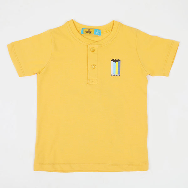 Eminent Boys Half Sleeves T-Shirt - Yellow