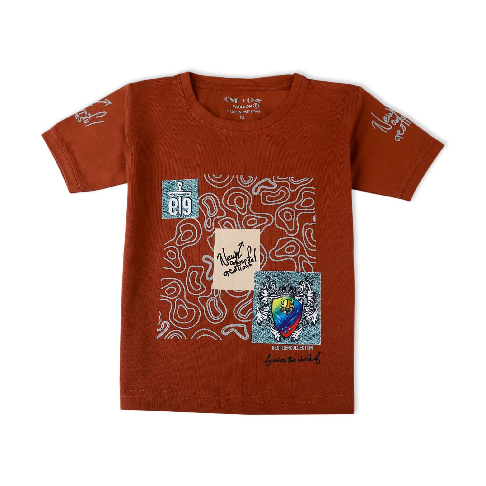 Boys Half Sleeves Suit - Rust, Boys Sets & Suits, Chase Value, Chase Value