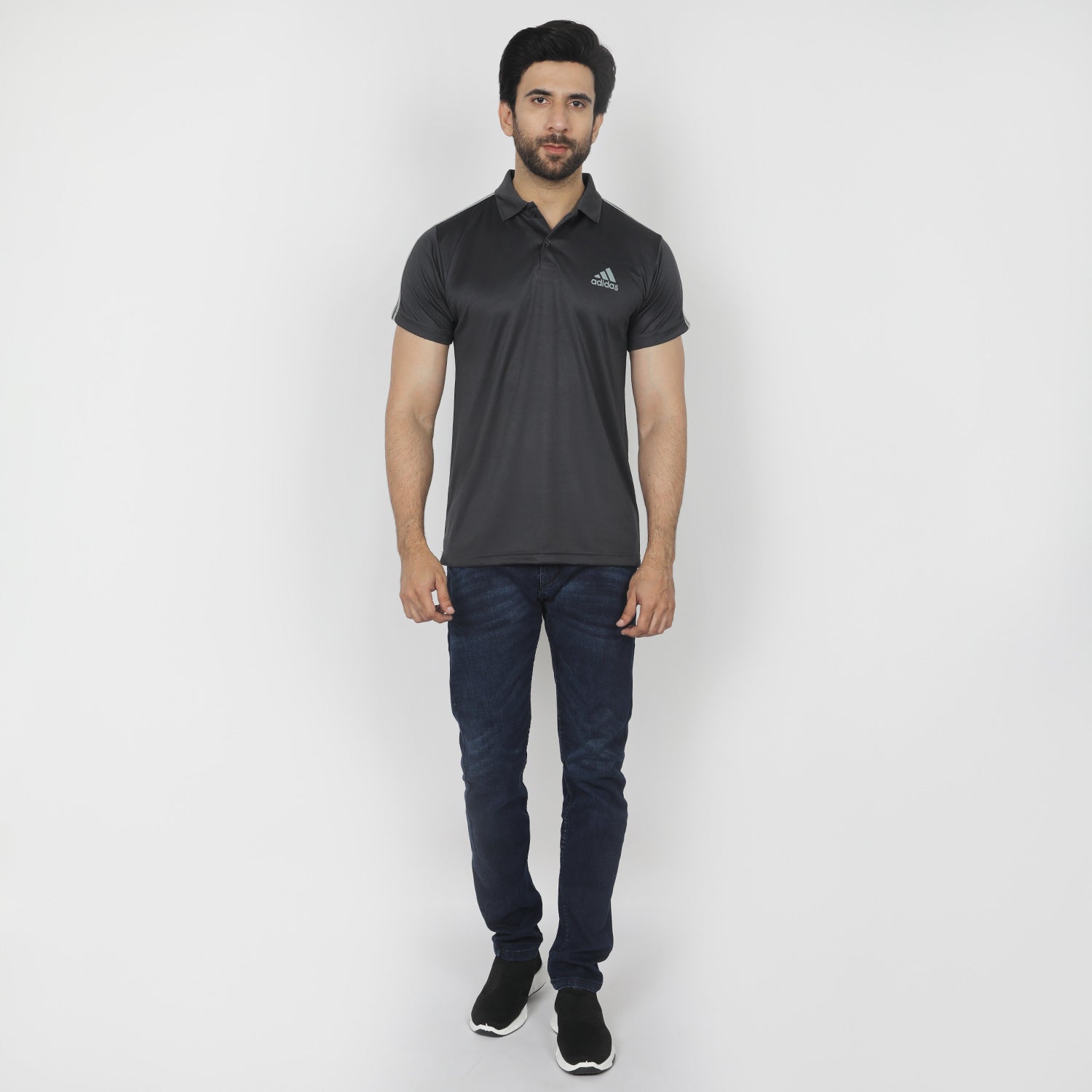 Men's Half Sleeves Polo T-Shirt - Grey, Men's T-Shirts & Polos, Chase Value, Chase Value