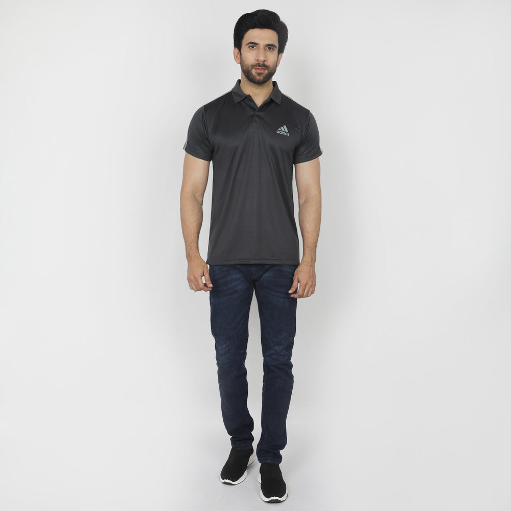 Men's Half Sleeves Polo T-Shirt - Grey, Men's T-Shirts & Polos, Chase Value, Chase Value