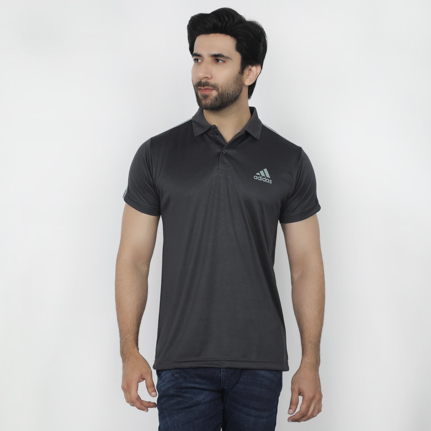 Men's Half Sleeves Polo T-Shirt - Grey, Men's T-Shirts & Polos, Chase Value, Chase Value