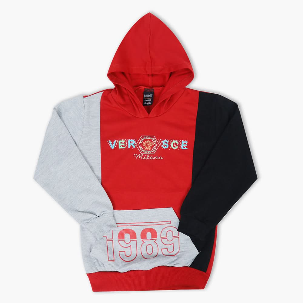 Boys Hoodie T-Shirt - Red, Boys Hoodies & Sweat Shirts, Chase Value, Chase Value