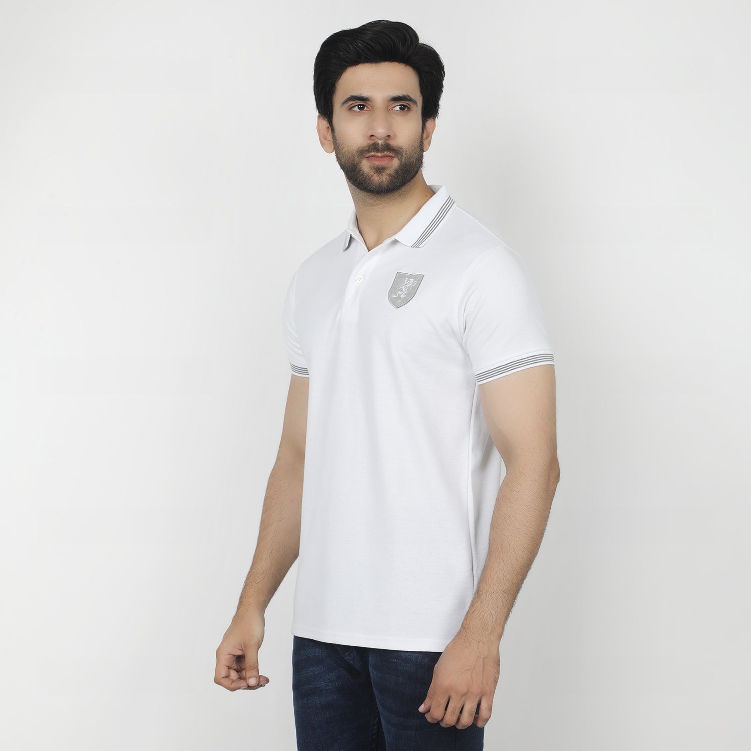 Men's Half Sleeves Polo T-Shirt - White, Men's T-Shirts & Polos, Chase Value, Chase Value