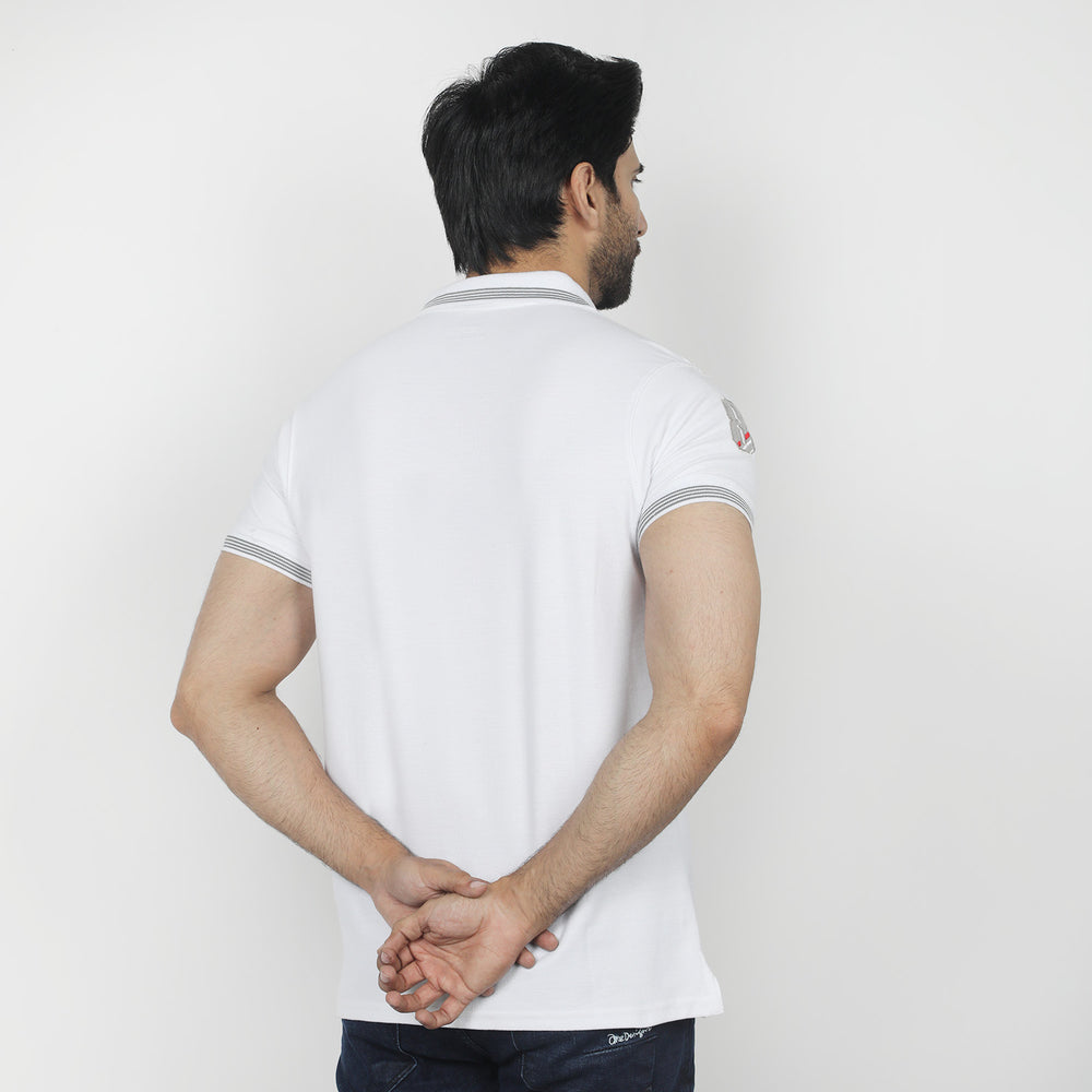 Men's Half Sleeves Polo T-Shirt - White, Men's T-Shirts & Polos, Chase Value, Chase Value