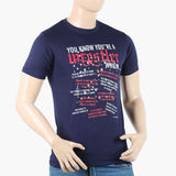 Men's Round Neck Half Sleeves Printed T-Shirt - Purple, Men's T-Shirts & Polos, Chase Value, Chase Value