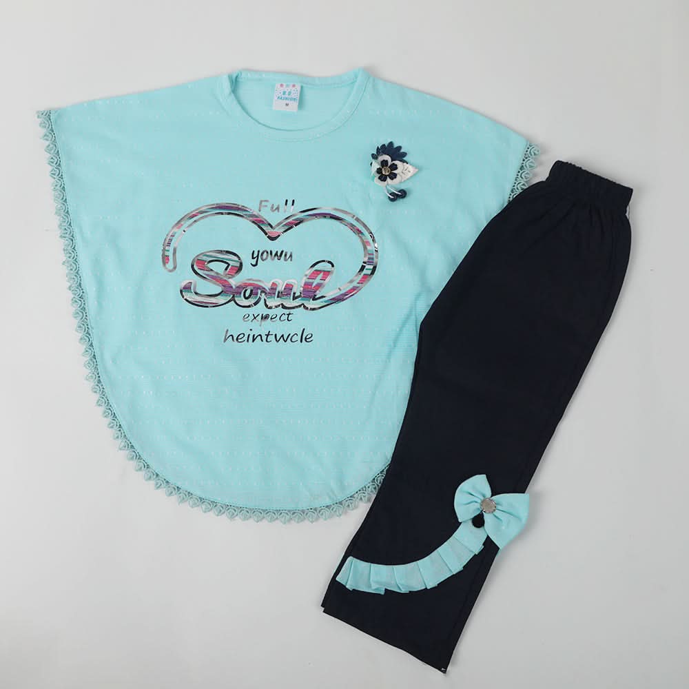 Girls Half Sleeves Suit - Blue, Girls Suits, Chase Value, Chase Value