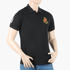 Men's Polo Half Sleeves T-Shirt - Black, Men's T-Shirts & Polos, Chase Value, Chase Value