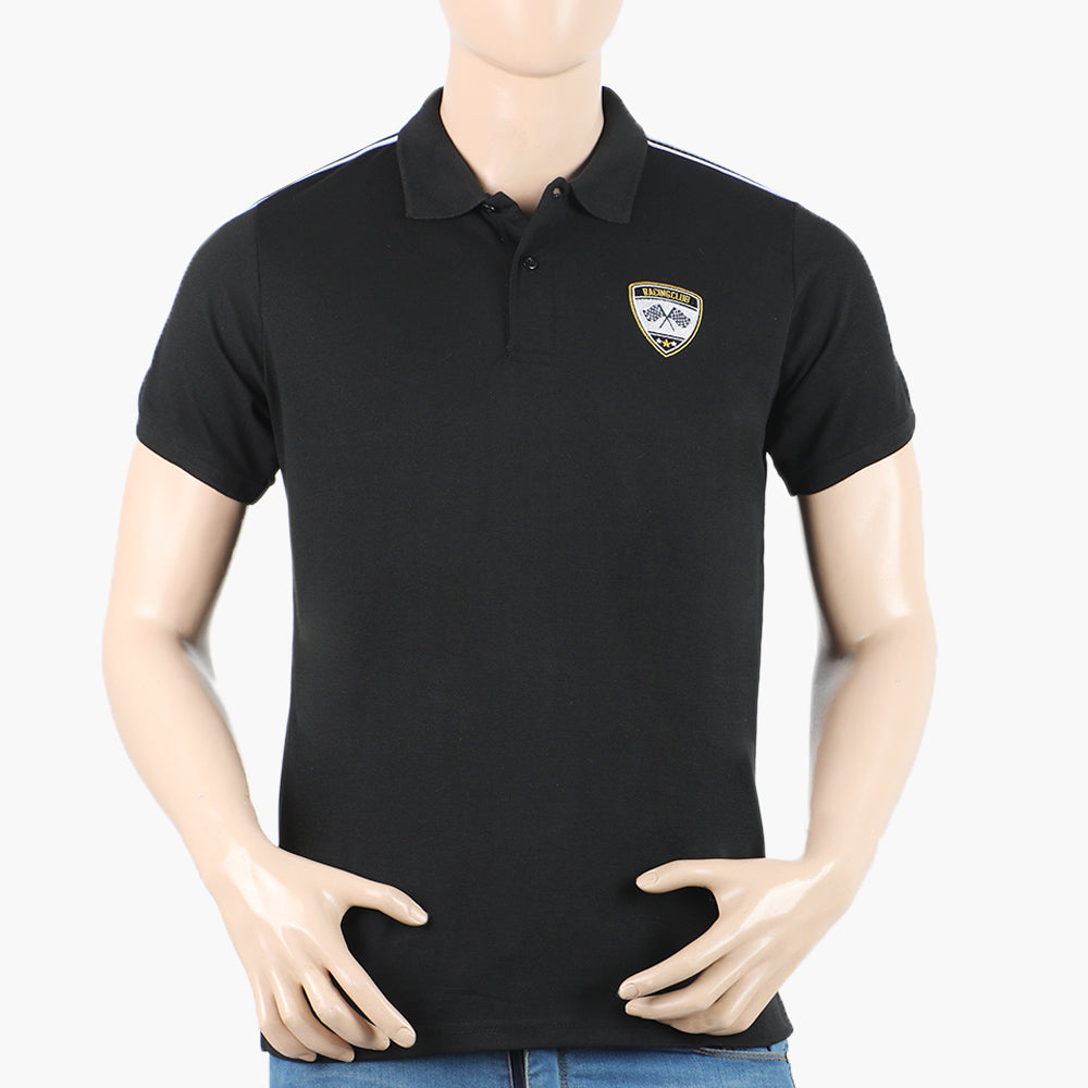 Men's Polo Half Sleeves T-Shirt - Black, Men's T-Shirts & Polos, Chase Value, Chase Value