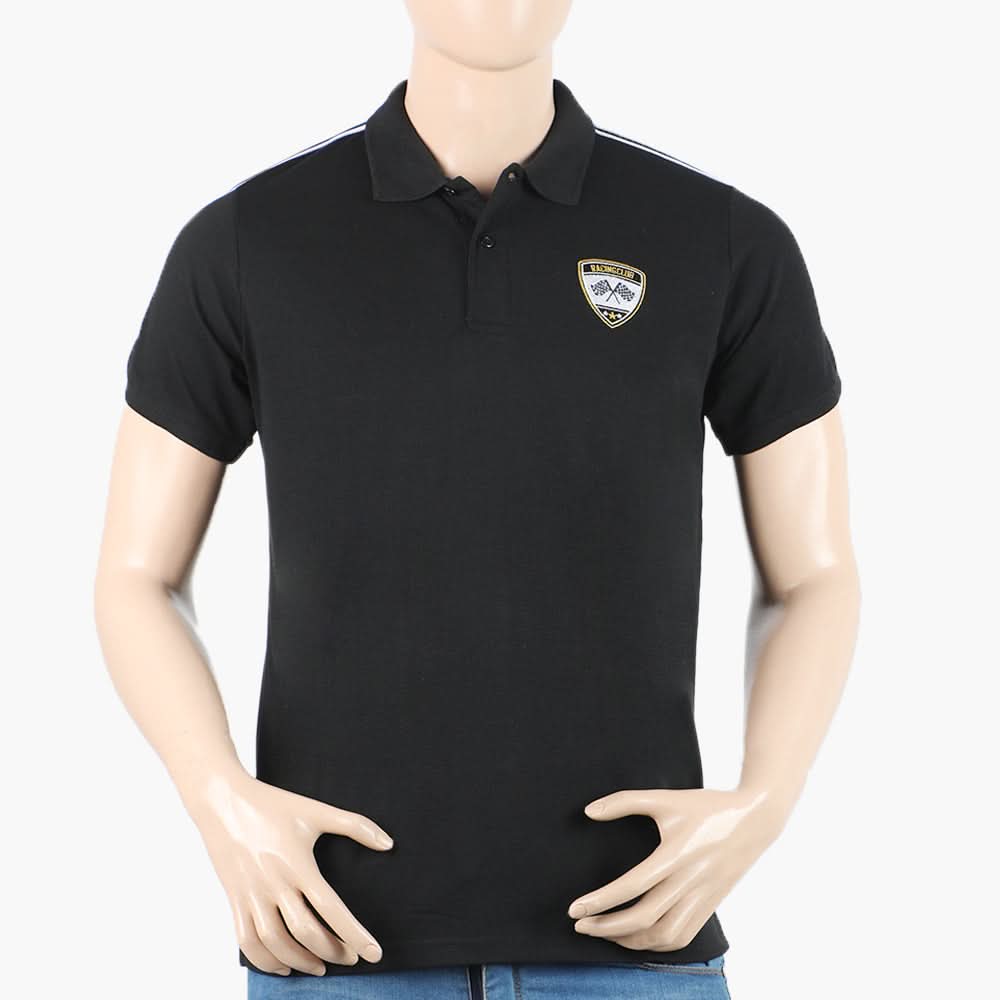 Men's Polo Half Sleeves T-Shirt - Black, Men's T-Shirts & Polos, Chase Value, Chase Value