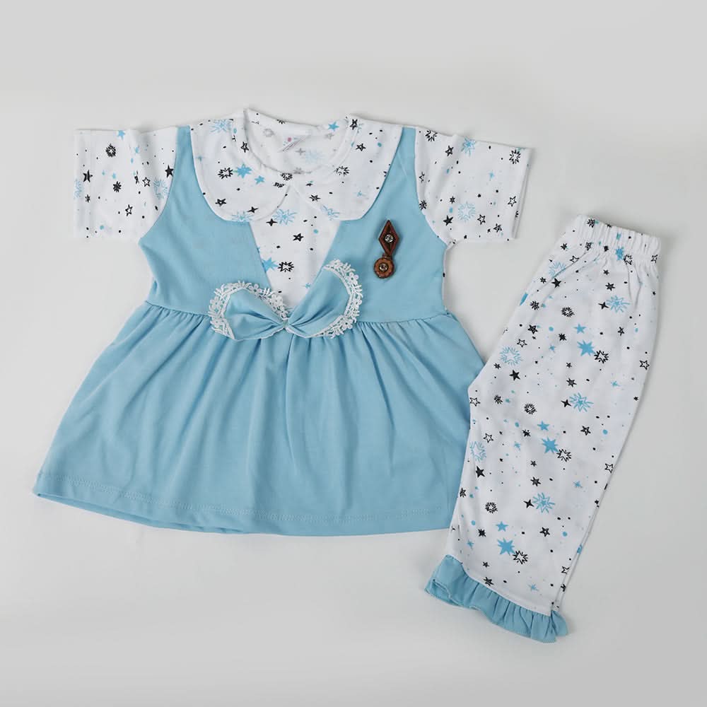 Girls Half Sleeves Suit - Blue, Girls Suits, Chase Value, Chase Value