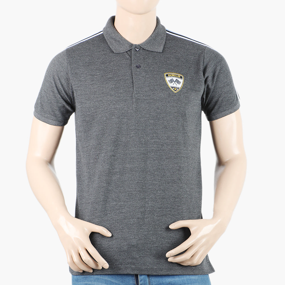 Men's Polo Half Sleeves T-Shirt - Dark Grey, Men's T-Shirts & Polos, Chase Value, Chase Value