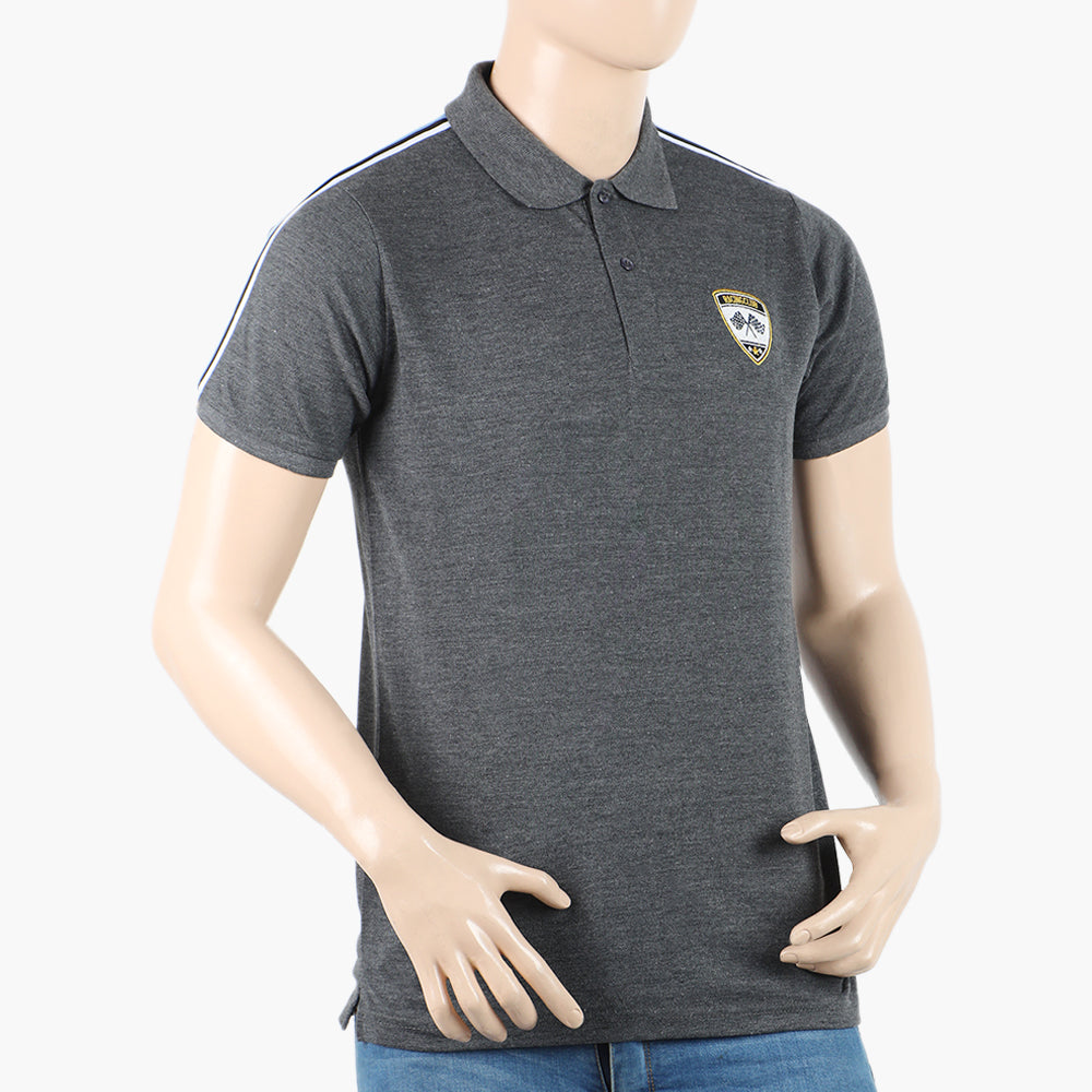 Men's Polo Half Sleeves T-Shirt - Dark Grey, Men's T-Shirts & Polos, Chase Value, Chase Value