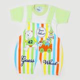 Newborn Boys Half Sleeves Romper - Light Green, Newborn Boys Rompers, Chase Value, Chase Value