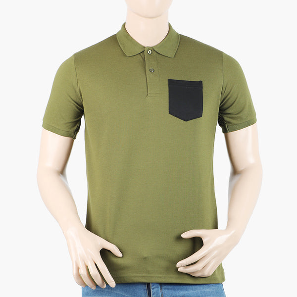 Men's Polo Half Sleeves T-Shirt - Olive Green
