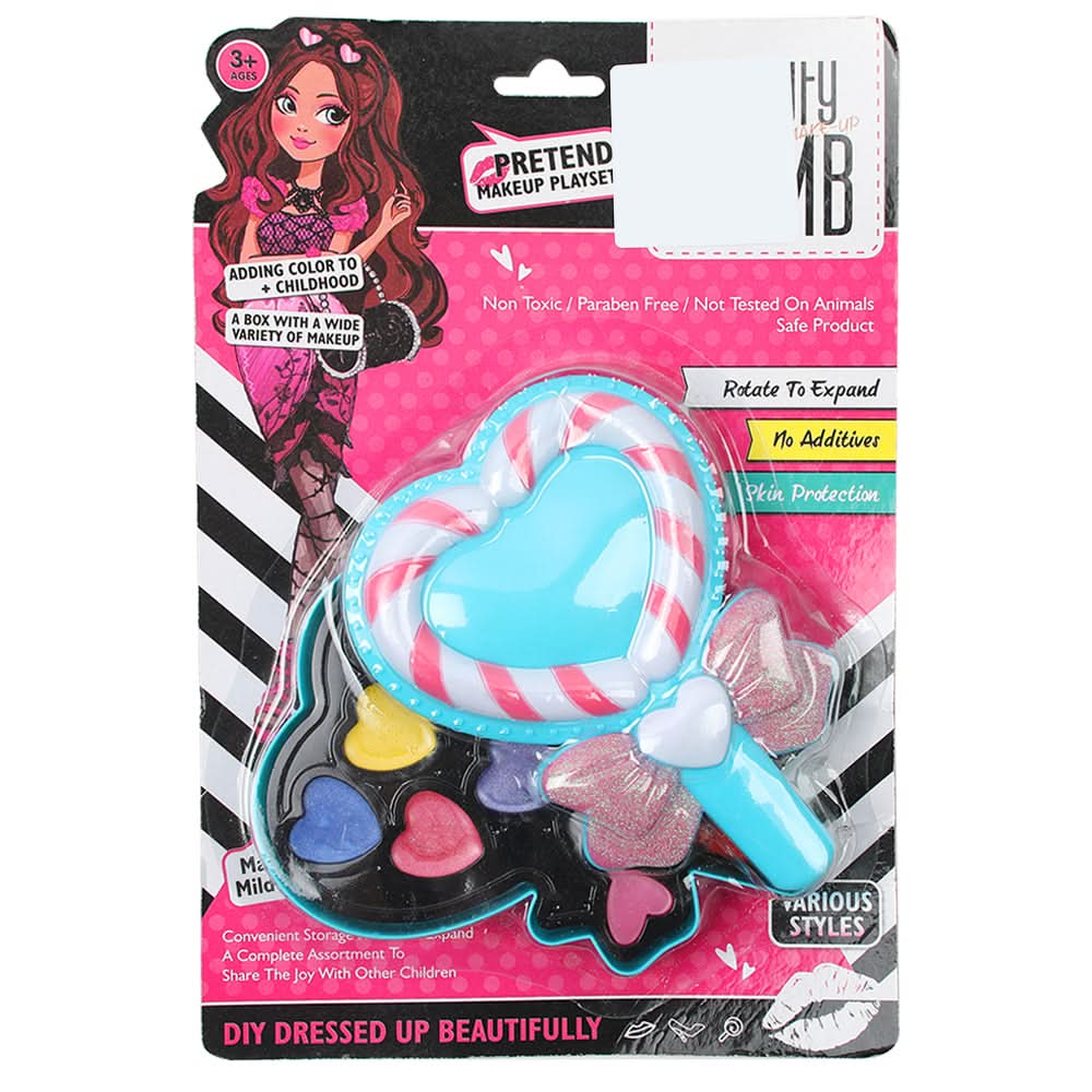 Kids Cute Candy Portable Makeup Kit - Cyan, Kids Cosmetic & Kitchen Sets, Chase Value, Chase Value