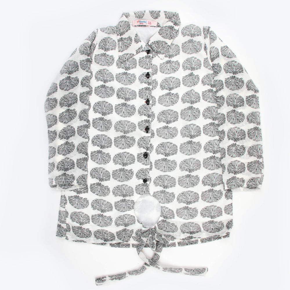 Girls Woven Top - White, Girls Tops, Chase Value, Chase Value