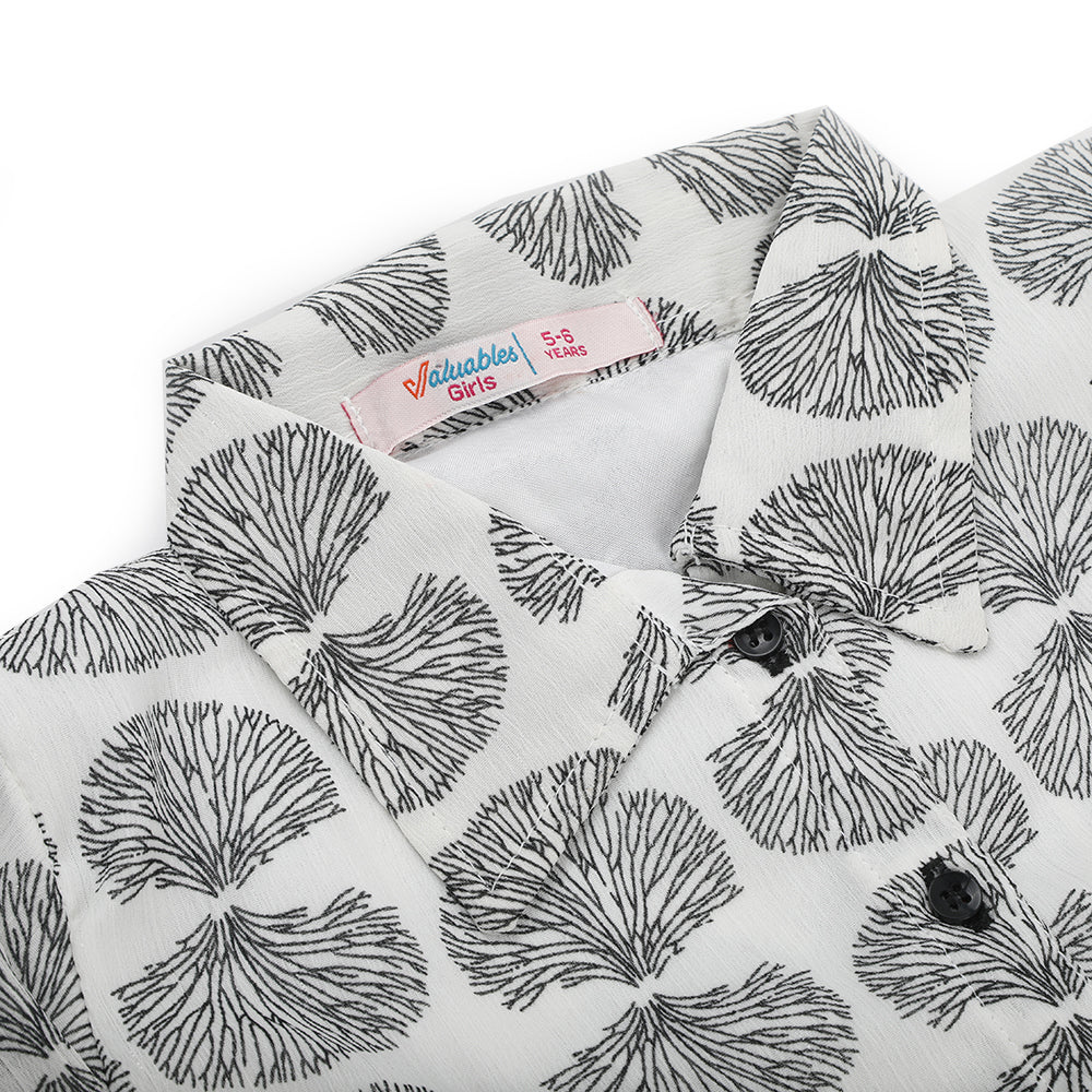 Girls Woven Top - White, Girls Tops, Chase Value, Chase Value