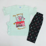 Girls Half Sleeves Suit - Cyan, Girls Suits, Chase Value, Chase Value