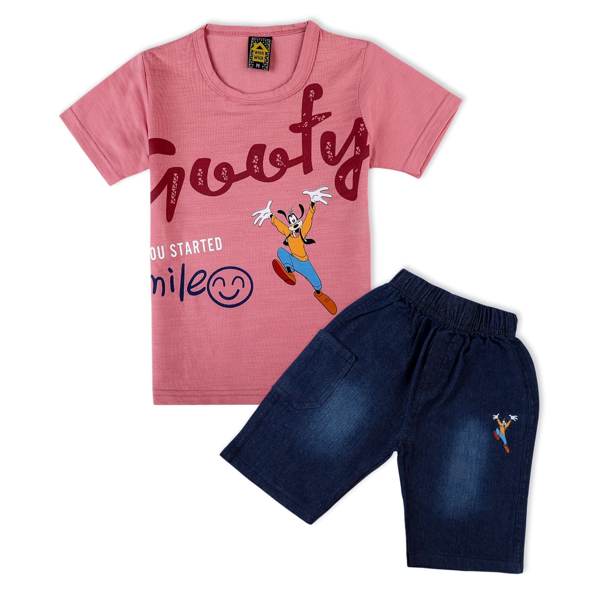 Valuable Boys Half Sleeves Suit - Tea Pink, Boys Sets & Suits, Chase Value, Chase Value