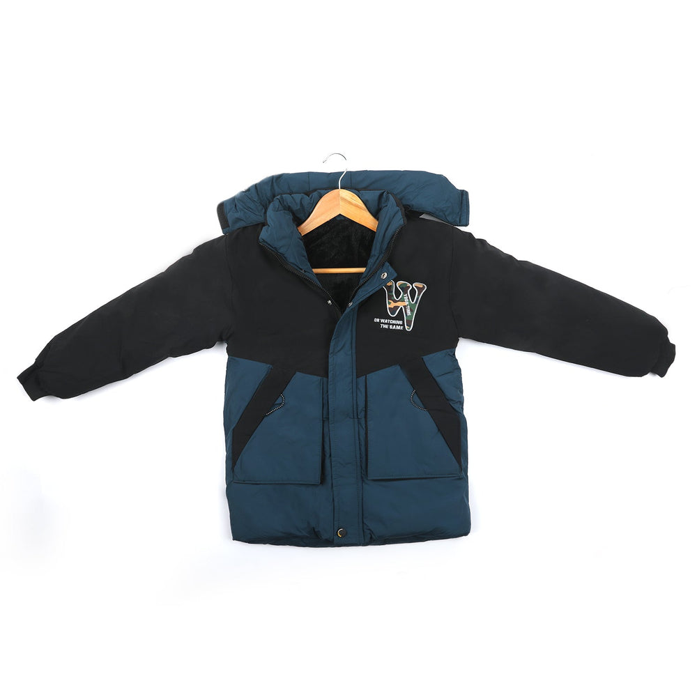 Boys Full Sleeves Jacket - Steel Green, Boys Jackets & Blazers, Chase Value, Chase Value