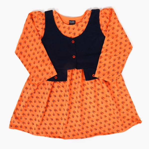 Girls Frock - Orange, Girls Frocks, Chase Value, Chase Value