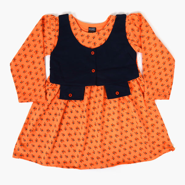 Girls Frock - Orange, Girls Frocks, Chase Value, Chase Value