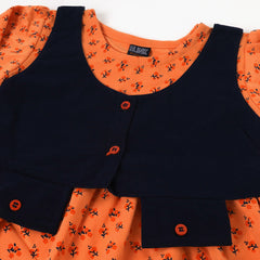 Girls Frock - Orange, Girls Frocks, Chase Value, Chase Value