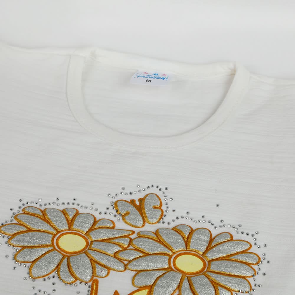 Girls Half Sleeves Suit - White, Girls Suits, Chase Value, Chase Value