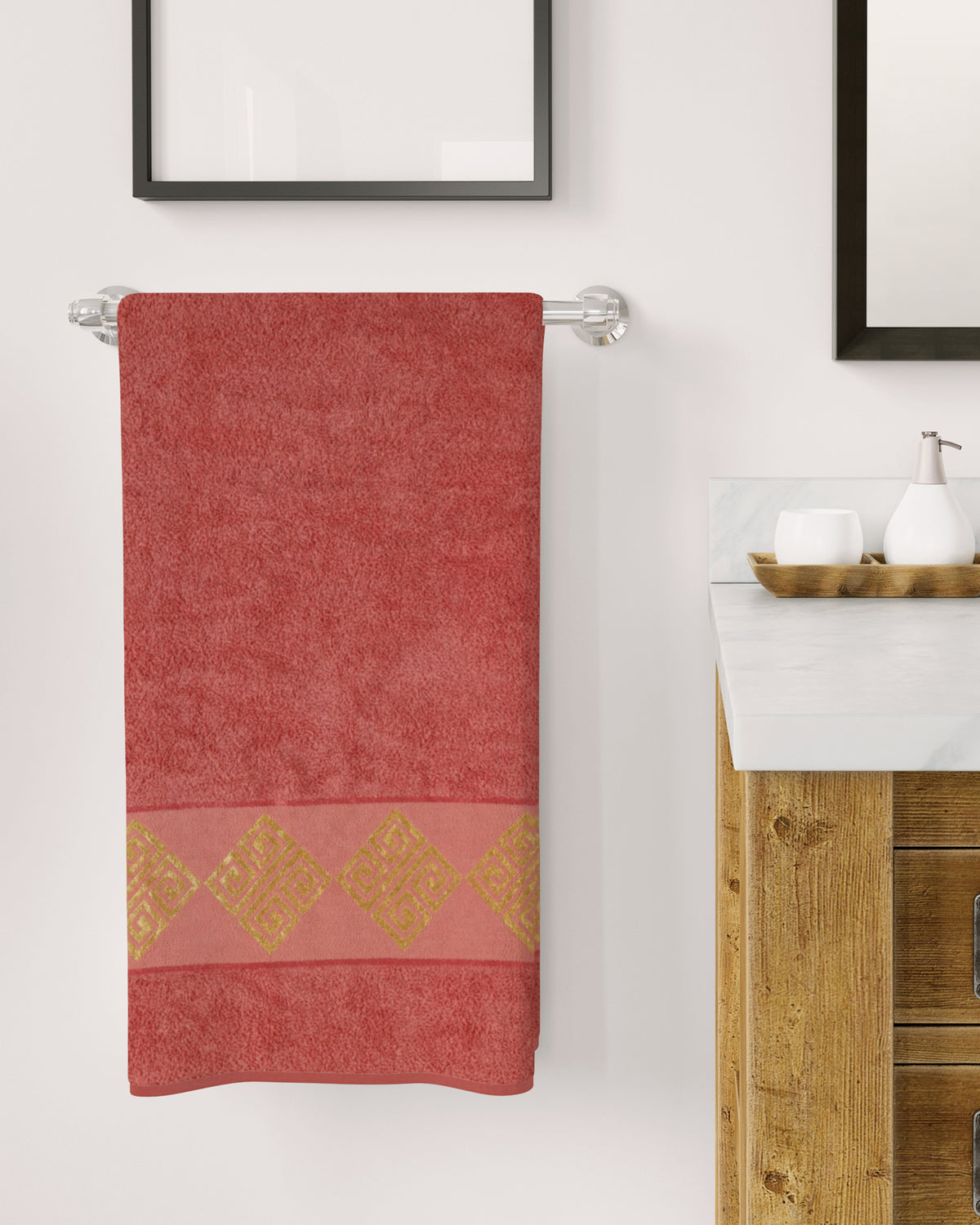 Bath Towel Greek Border 70 x 140