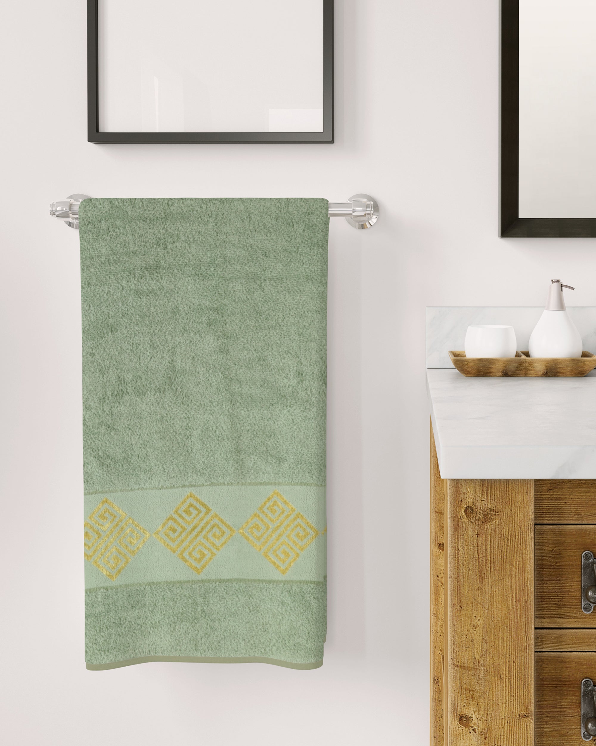 Bath Towel Greek Border 70 x 140