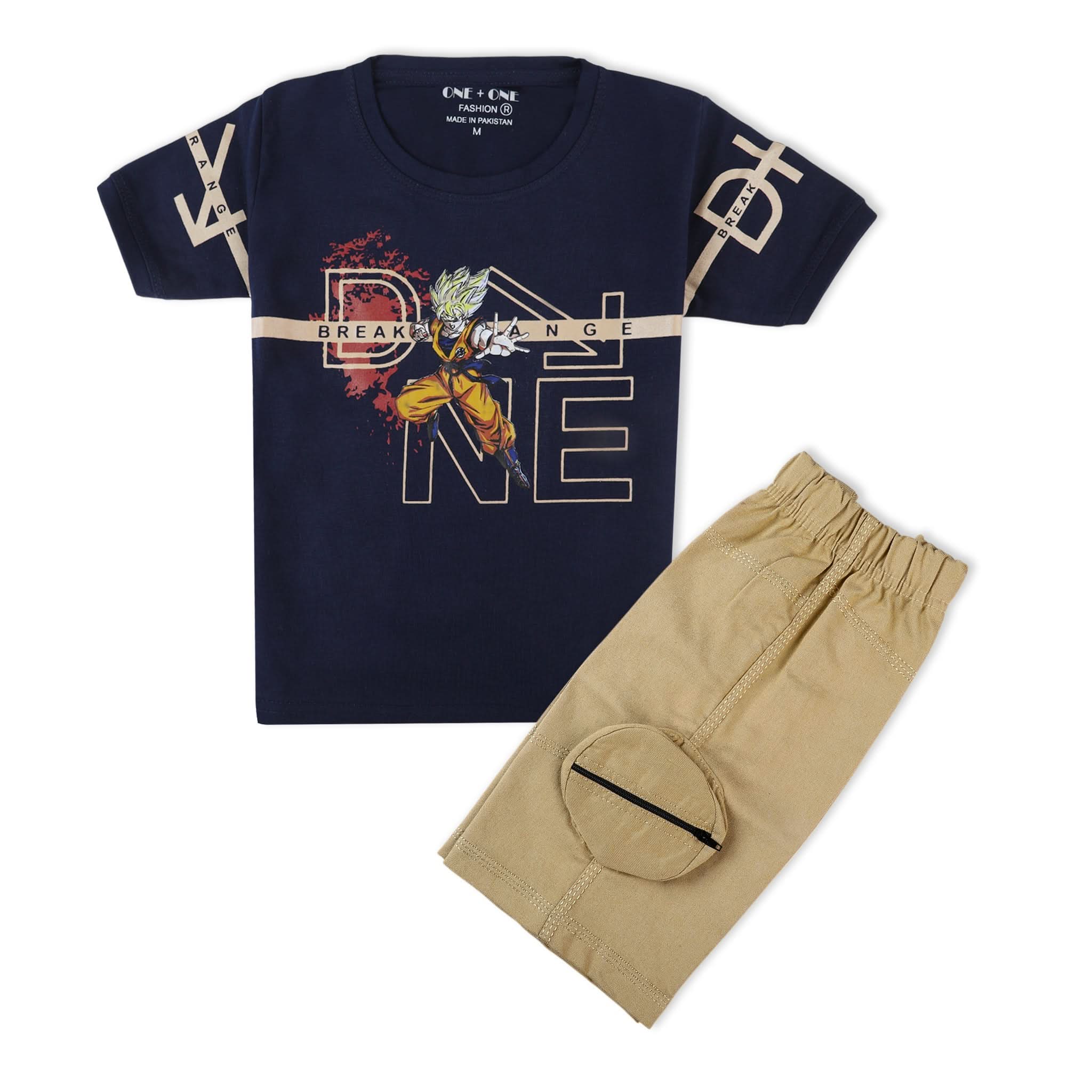 Boys Half Sleeves Suit - Navy Blue, Boys Sets & Suits, Chase Value, Chase Value