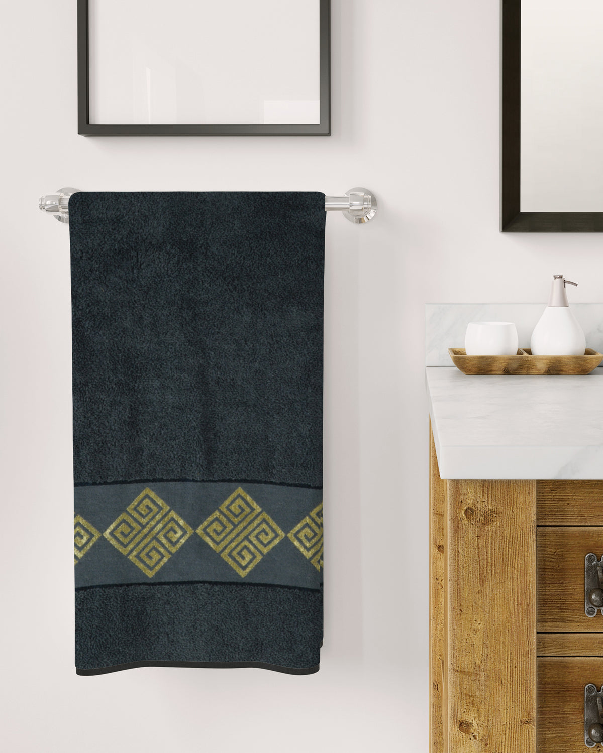 Bath Towel Greek Border 70 x 140